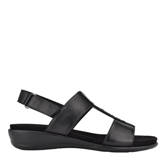 Easy Spirit Hazel Flat Sandals - Black