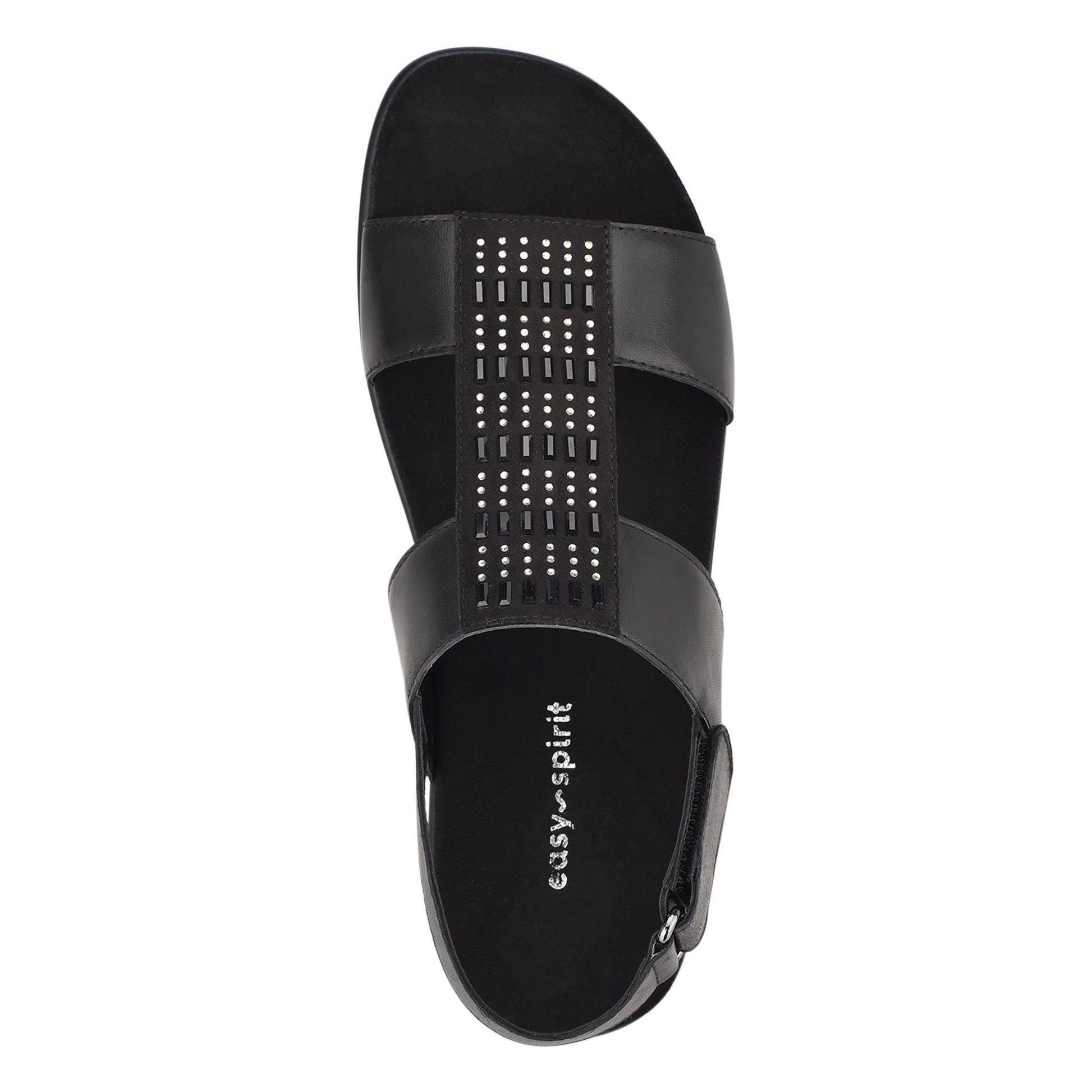 Easy Spirit Hazel Flat Sandals - Black