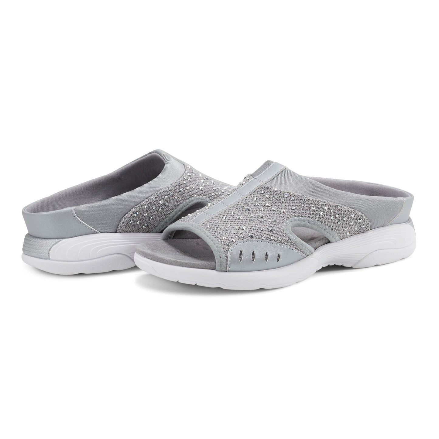 Easy Spirit Traciee Slip On Sandals - Medium Grey Stone