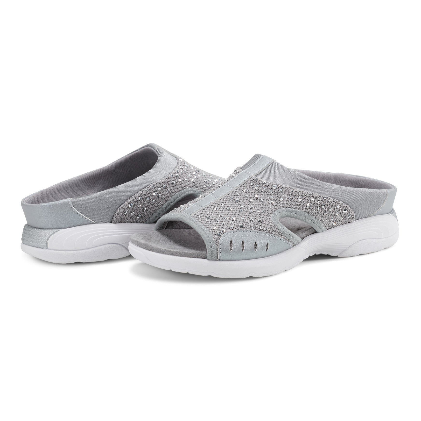 Easy Spirit Traciee Slip On Sandals - Medium Grey Stone