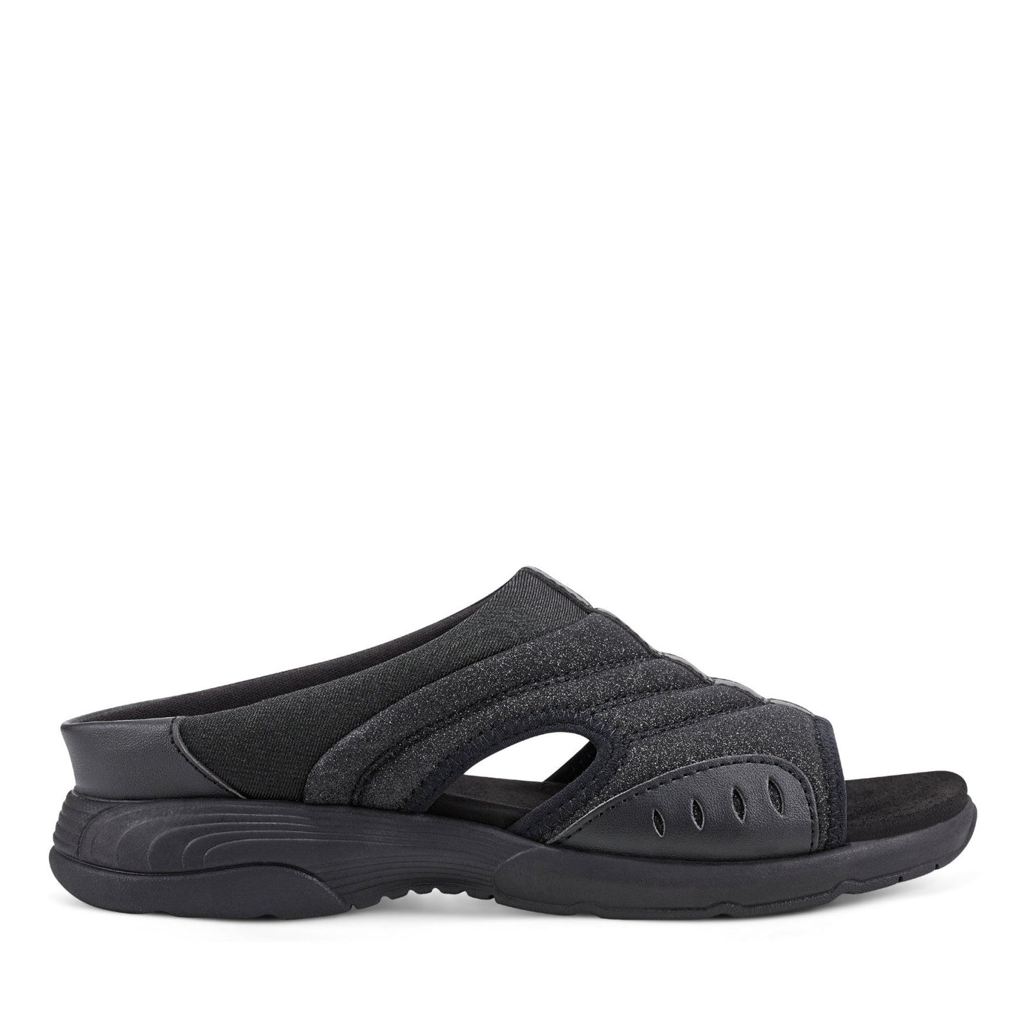 Easy Spirit Traciee Slip On Sandals - Black Glitter
