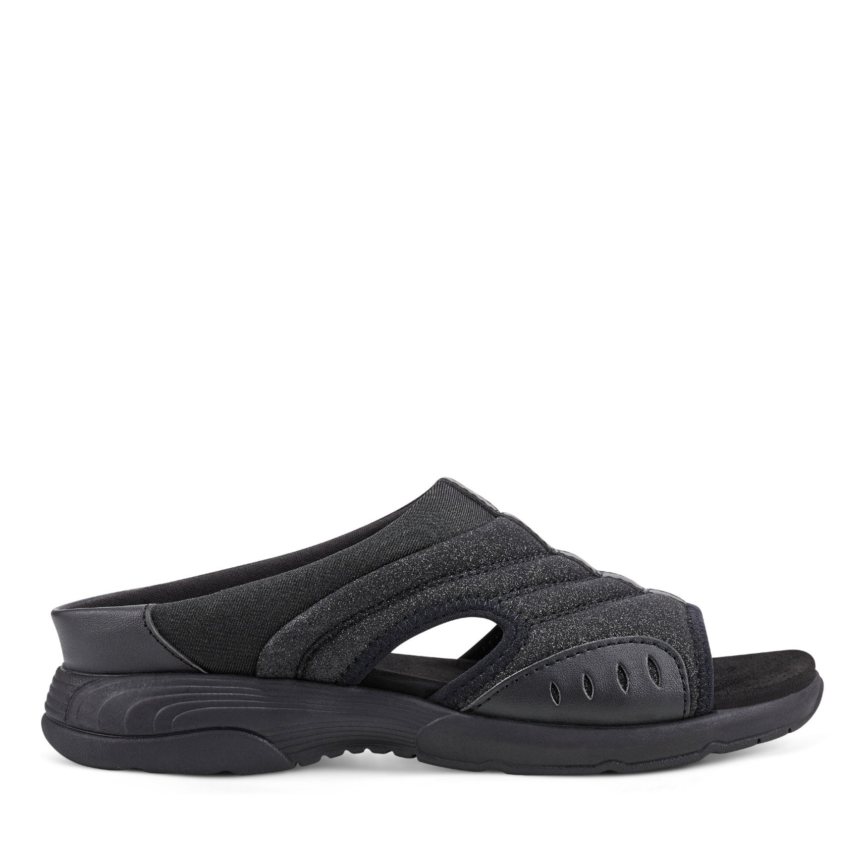 Easy Spirit Traciee Slip On Sandals - Black Glitter