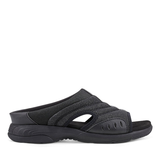 Easy Spirit Traciee Slip On Sandals - Black Glitter