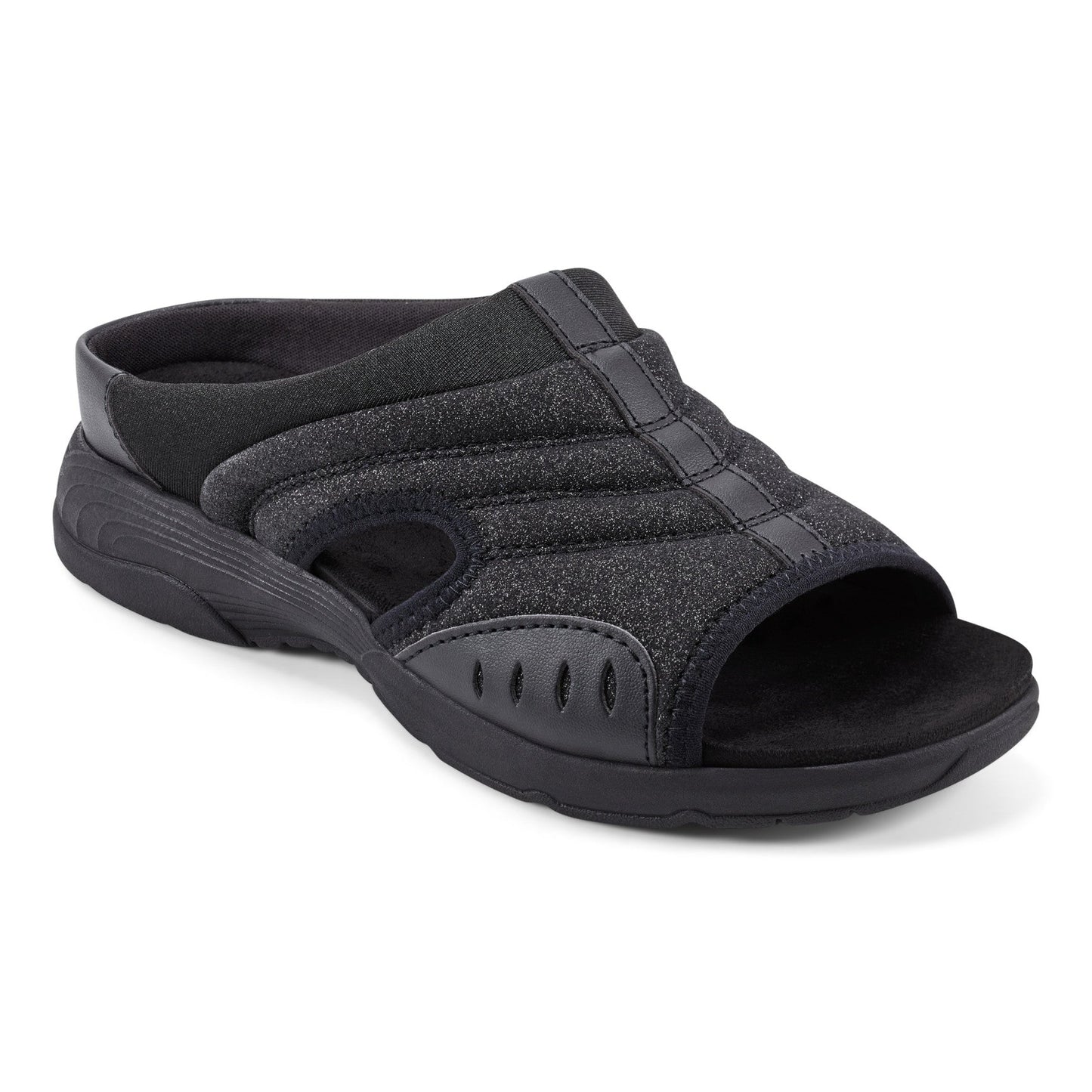 Easy Spirit Traciee Slip On Sandals - Black Glitter