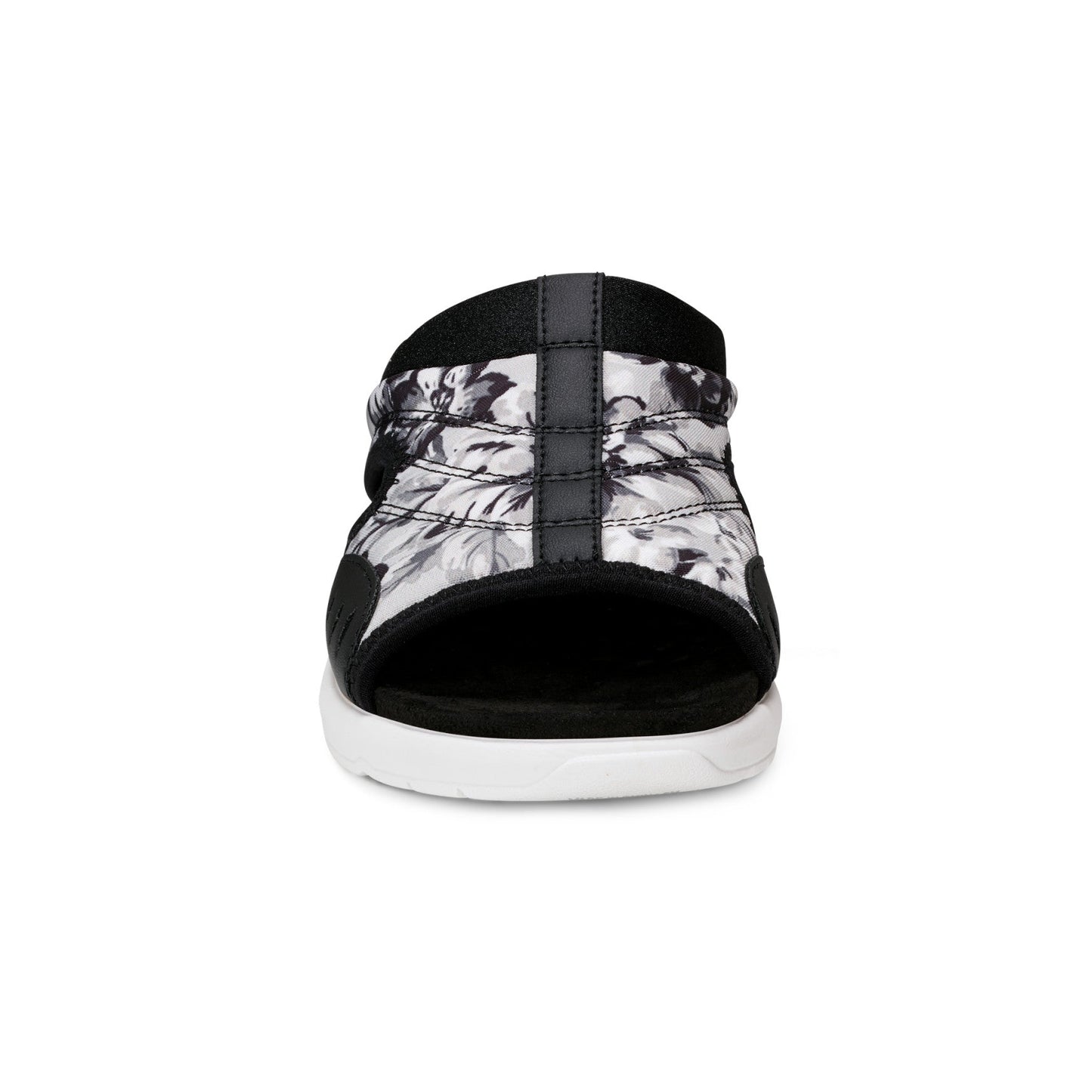 Easy Spirit Traciee Slip On Sandals - Black and White Floral