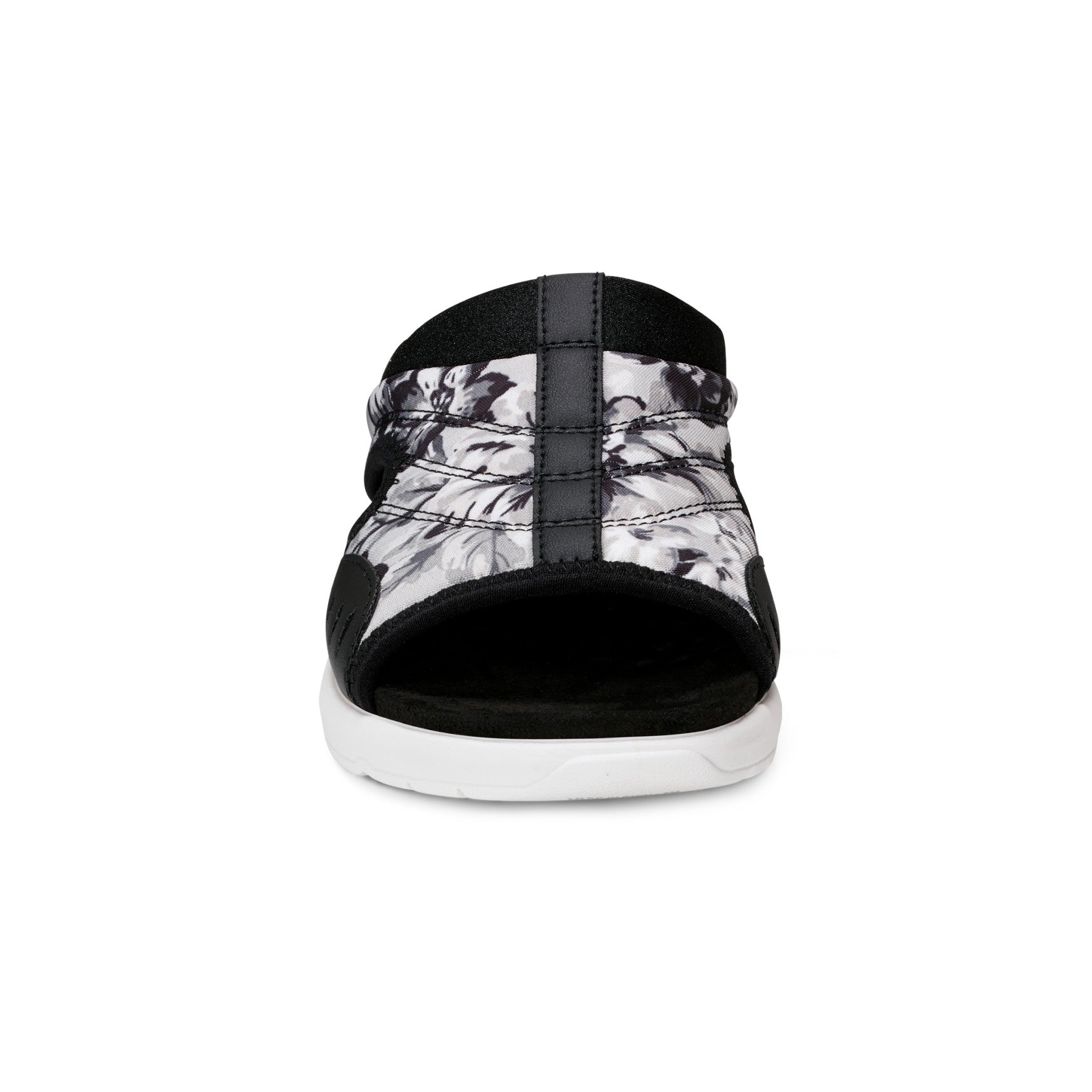 Easy Spirit Traciee Slip On Sandals - Black and White Floral