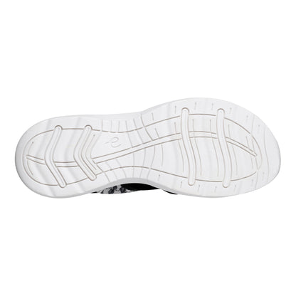 Easy Spirit Traciee Slip On Sandals - Black and White Floral