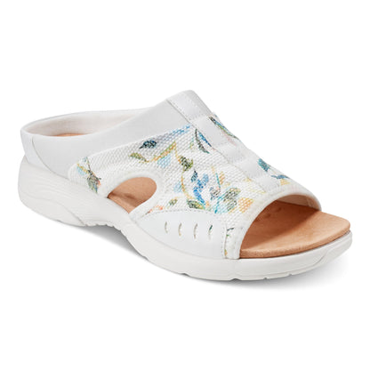Easy Spirit Traciee Slip On Sandals - White Floral