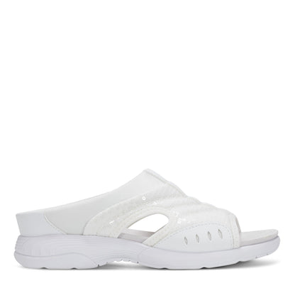 Easy Spirit Traciee Slip On Sandals - White Sequin