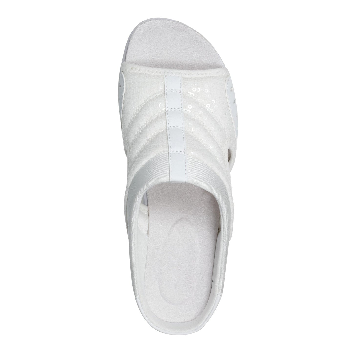 Easy Spirit Traciee Slip On Sandals - White Sequin