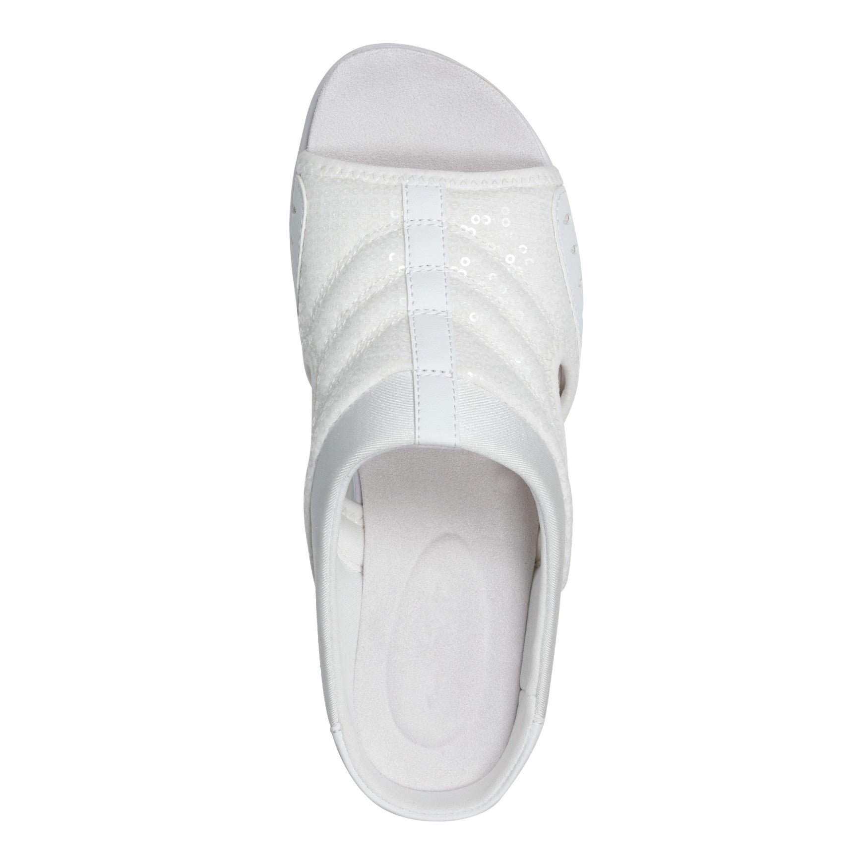 Easy Spirit Traciee Slip On Sandals - White Sequin