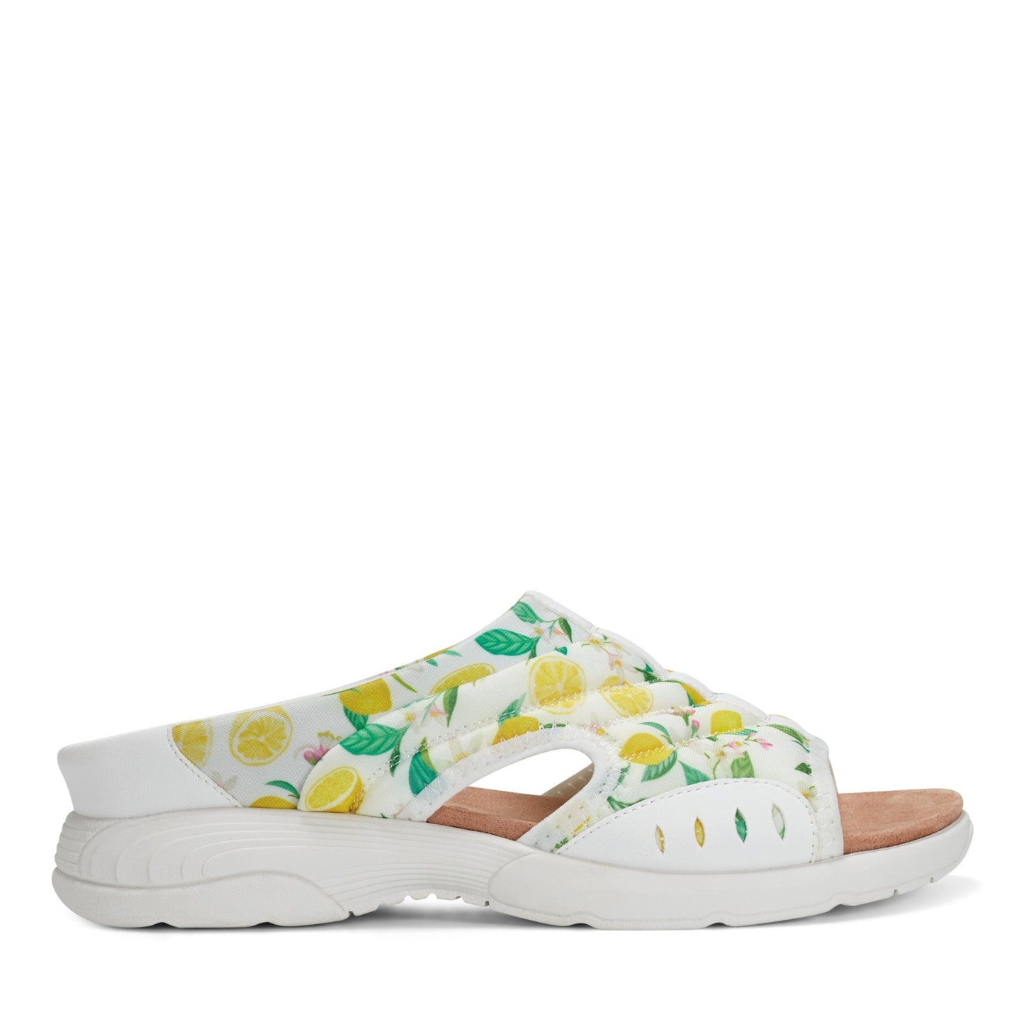 Easy Spirit Traciee Slip On Sandals - Lemon Print