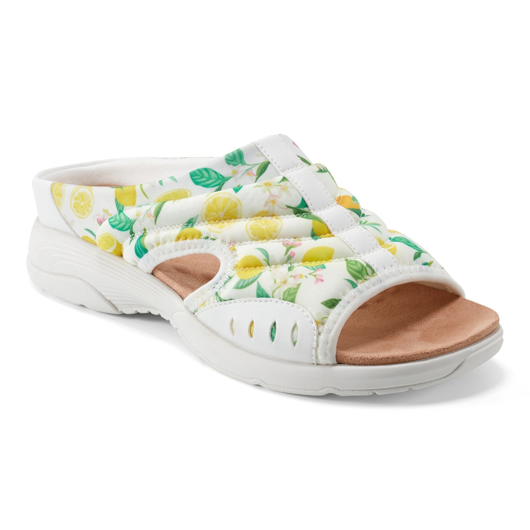 Easy Spirit Traciee Slip On Sandals - Lemon Print