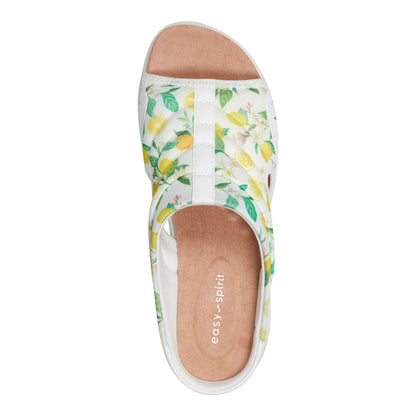 Easy Spirit Traciee Slip On Sandals - Lemon Print
