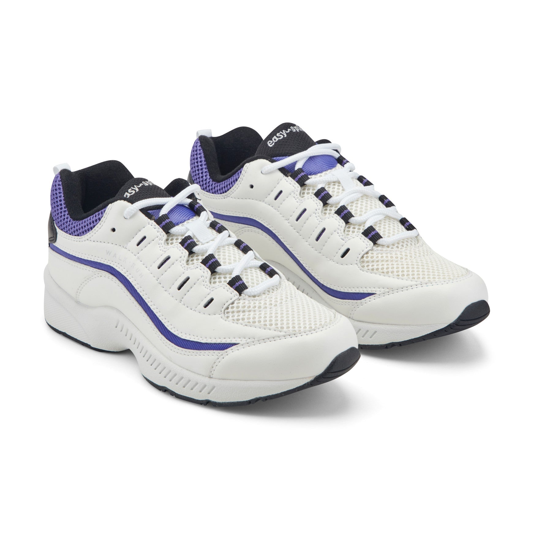 Easy Spirit Romy Walking Shoes - White/Purple