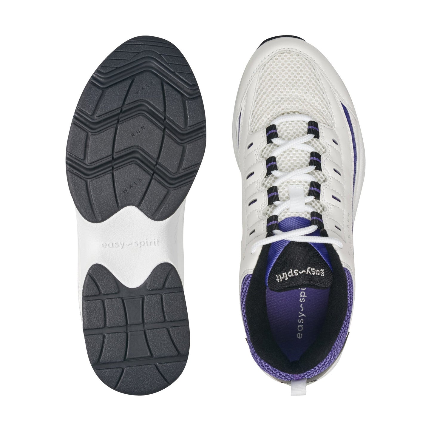 Easy Spirit Romy Walking Shoes - White/Purple