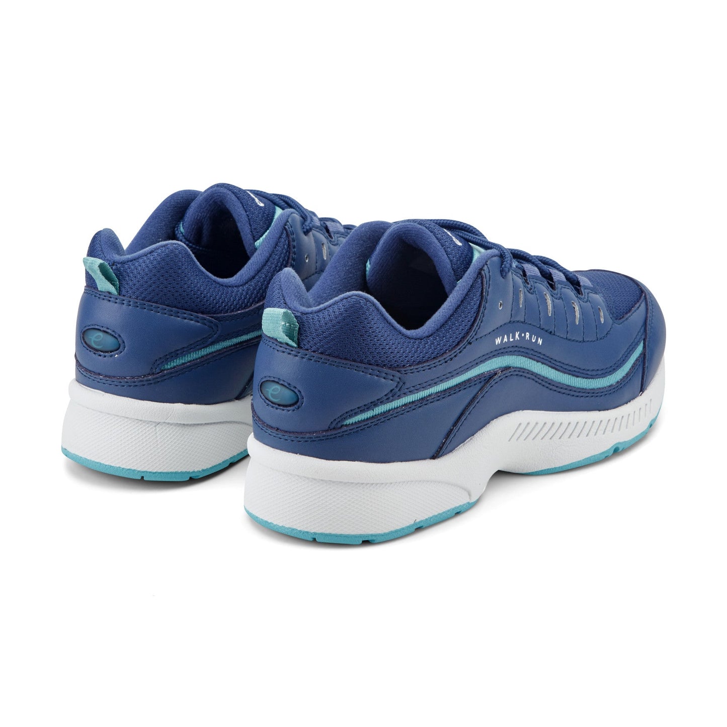 Easy Spirit Romy Walking Shoes - Navy/Light Blue Leather