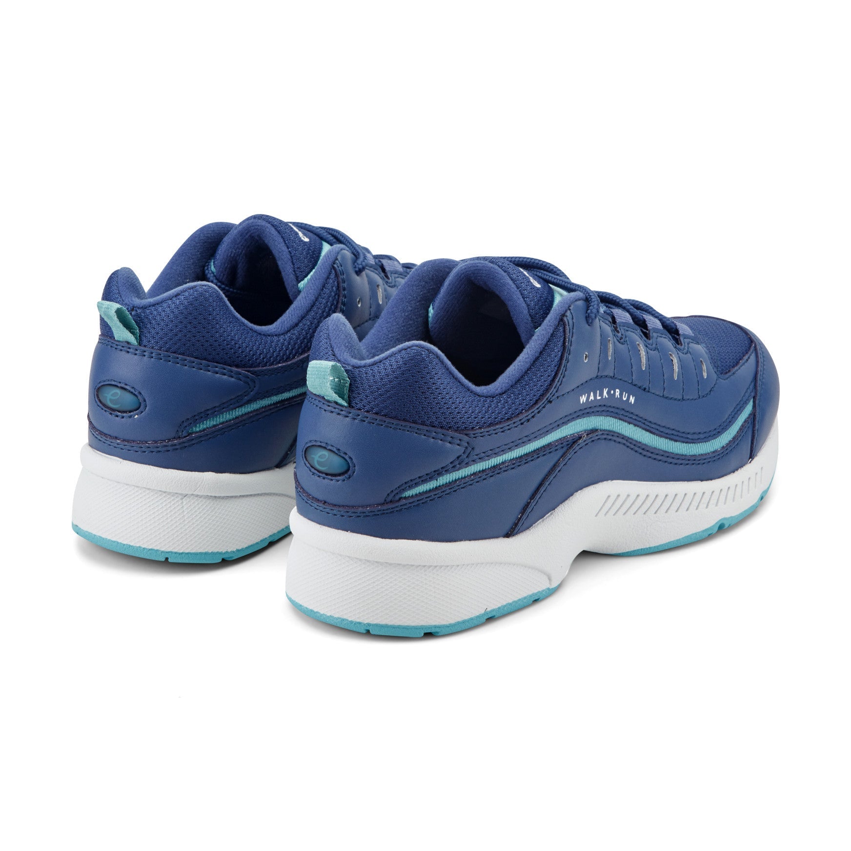 Easy Spirit Romy Walking Shoes - Navy/Light Blue Leather
