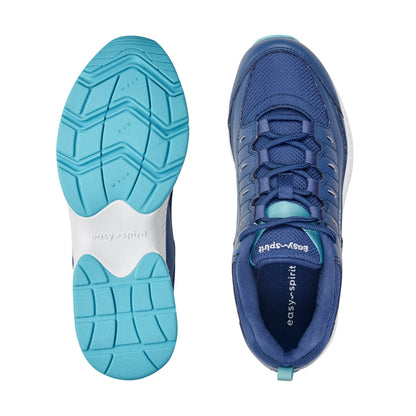 Easy Spirit Romy Walking Shoes - Navy/Light Blue Leather