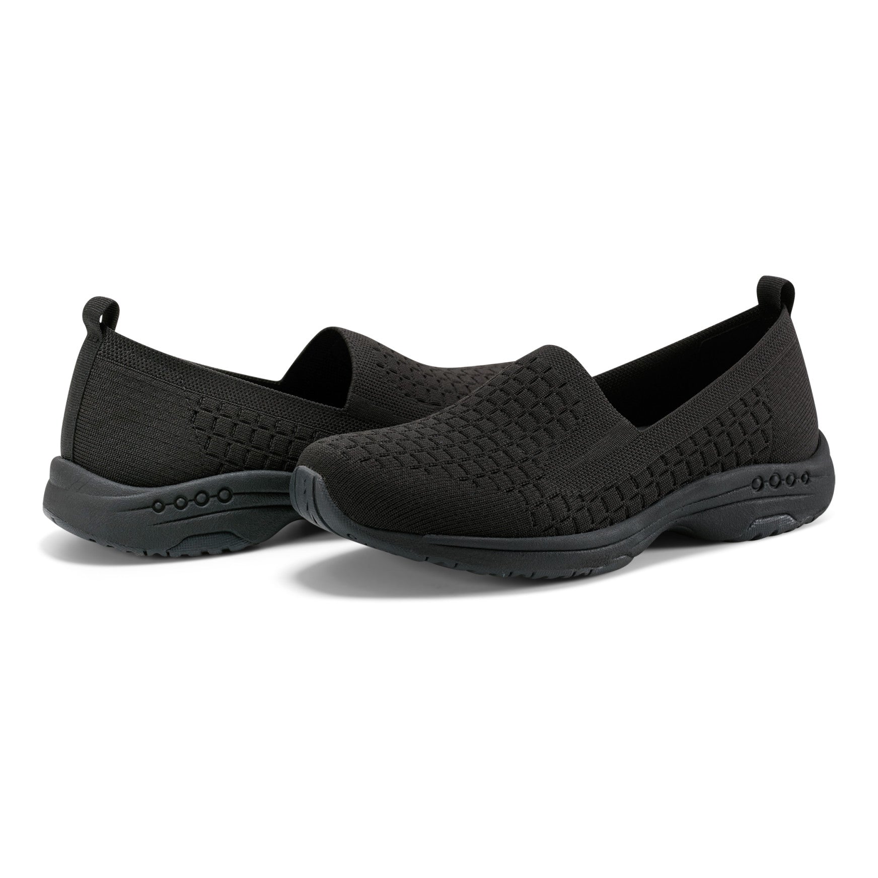 Easy Spirit Tech Eco Slip On Sneakers - Black/Black