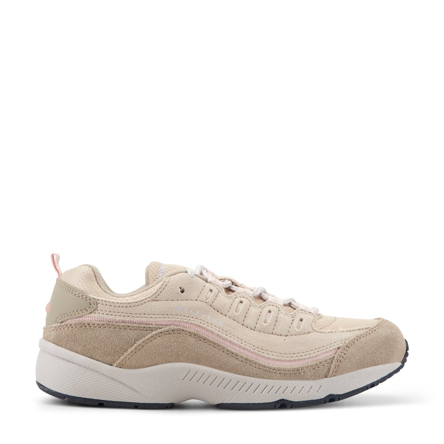 Easy Spirit Romy Walking Shoes - Natural/Pink Suede