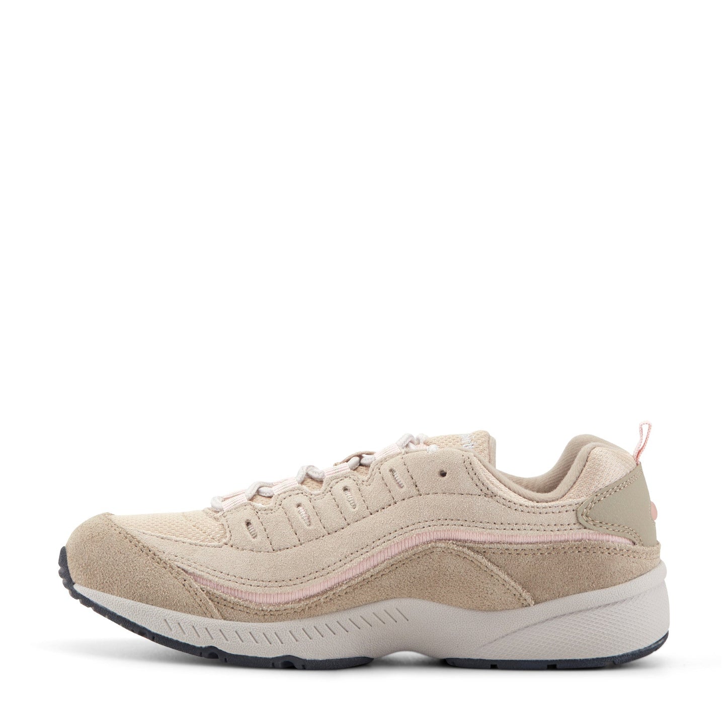 Easy Spirit Romy Walking Shoes - Natural/Pink Suede