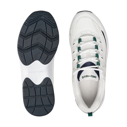 Easy Spirit Romy Leather Walking Shoes - White/Navy Leather