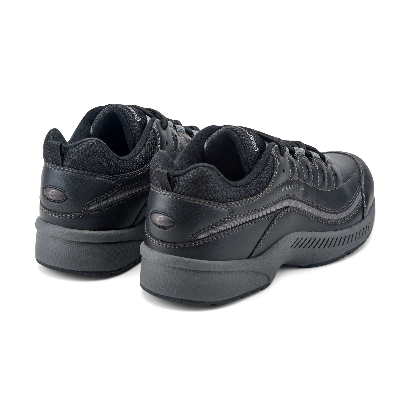Easy Spirit Romy Leather Walking Shoes - Black Leather