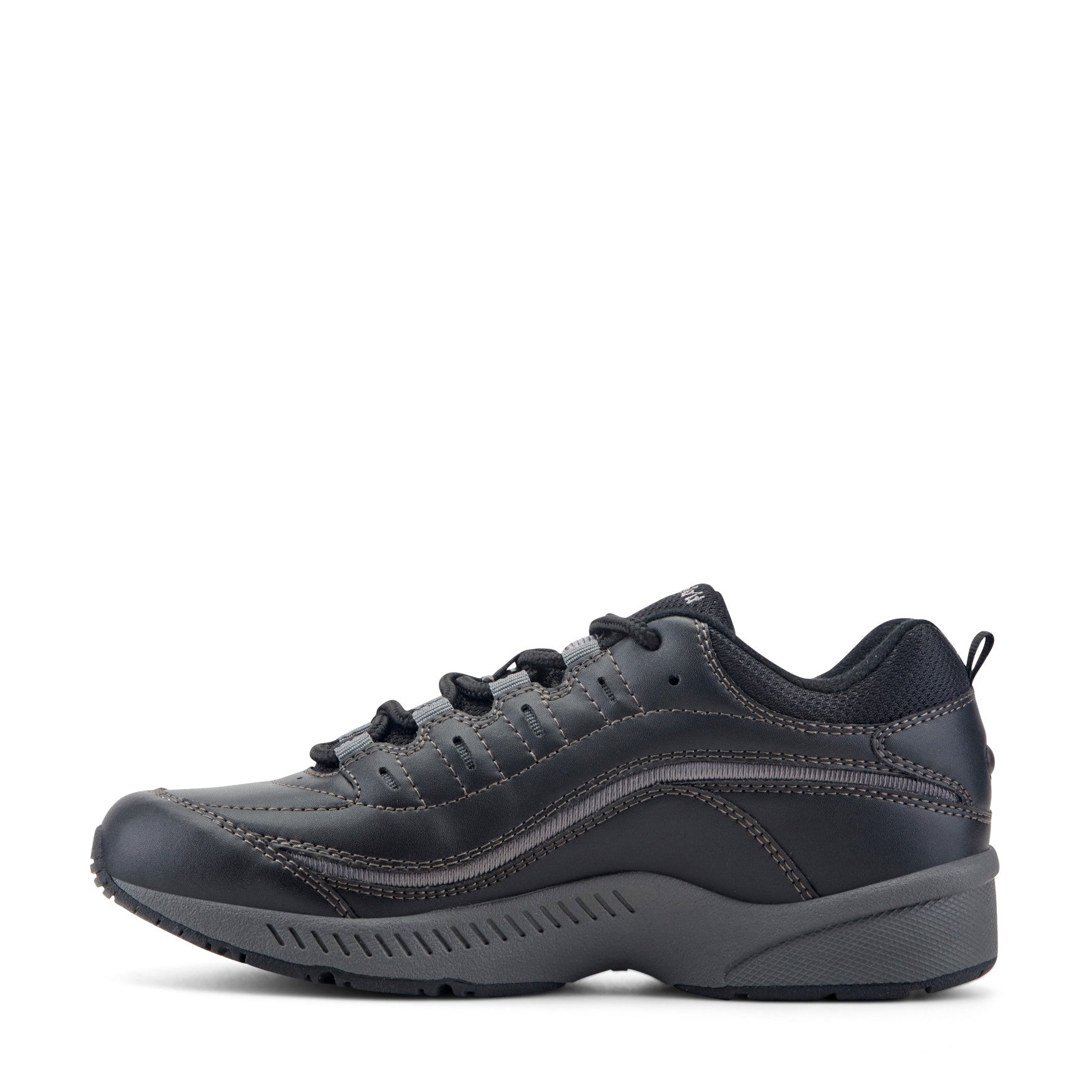 Easy Spirit Romy Leather Walking Shoes - Black Leather