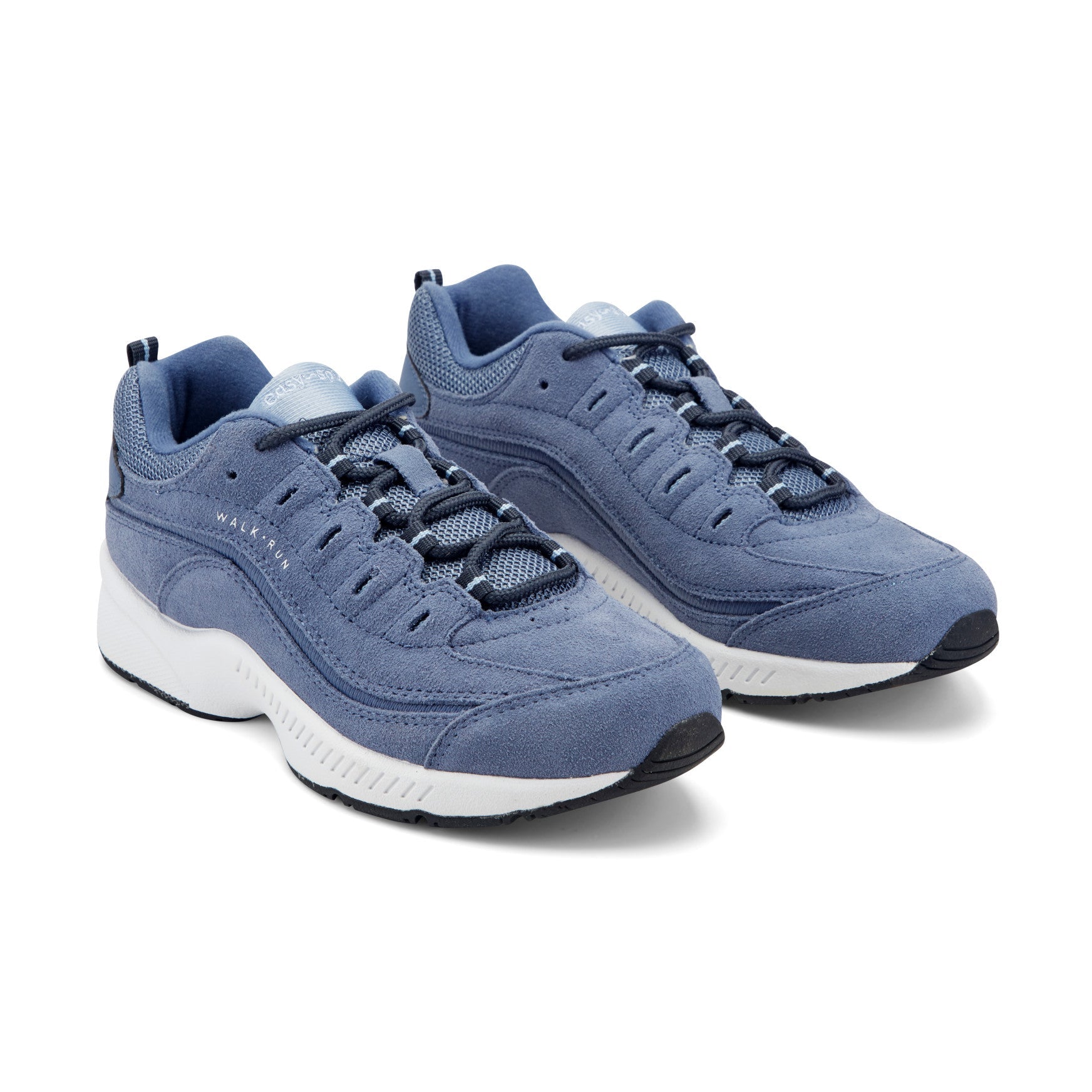 Easy Spirit Romy Walking Shoes - Medium Blue Suede