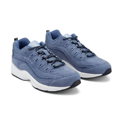 Easy Spirit Romy Walking Shoes - Medium Blue Suede
