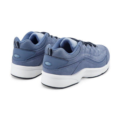 Easy Spirit Romy Walking Shoes - Medium Blue Suede
