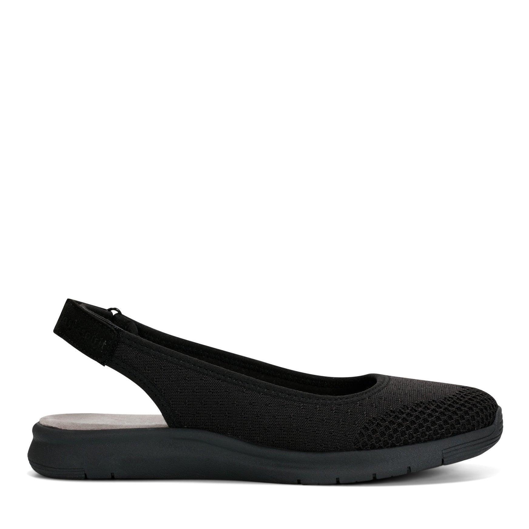 Easy Spirit Gracee Slingback Walking Shoes - Black/Black