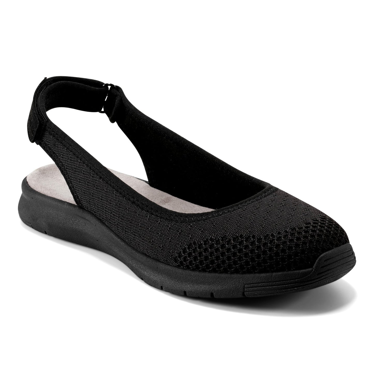 Easy Spirit Gracee Slingback Walking Shoes - Black/Black