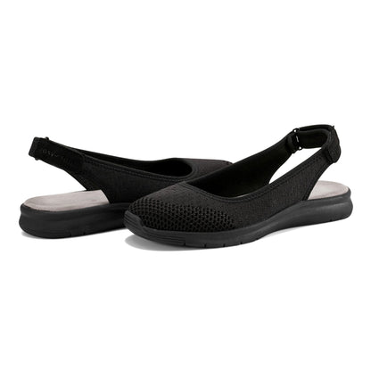 Easy Spirit Gracee Slingback Walking Shoes - Black/Black