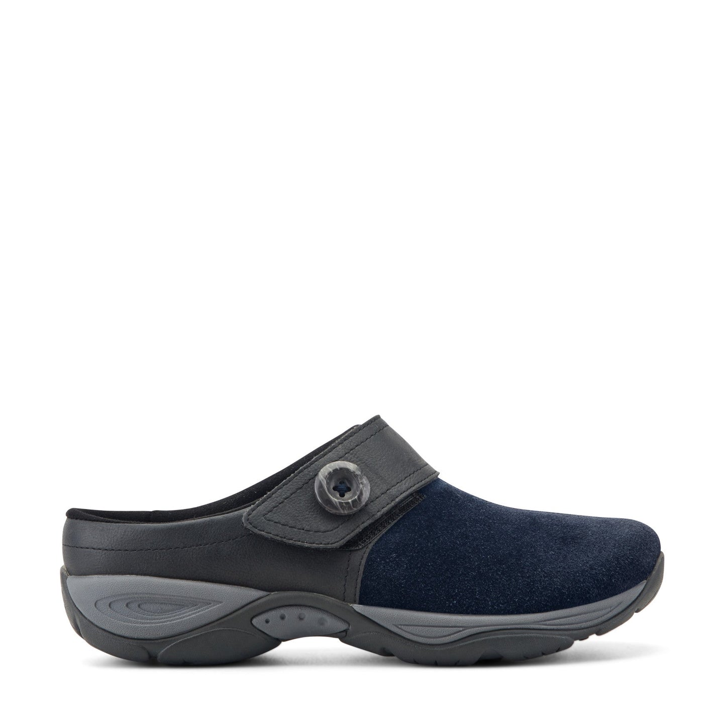 Easy Spirit Edline Slip On Casual Clogs - Navy Suede