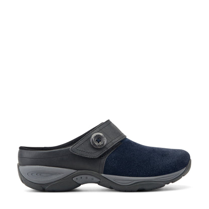Easy Spirit Edline Slip On Casual Clogs - Navy Suede