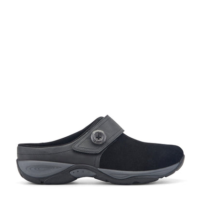 Easy Spirit Edline Slip On Casual Clogs - Black Suede