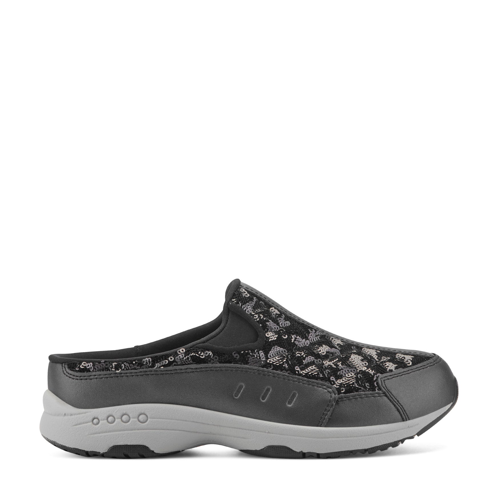Easy Spirit Traveltime Clogs - Black Sequin