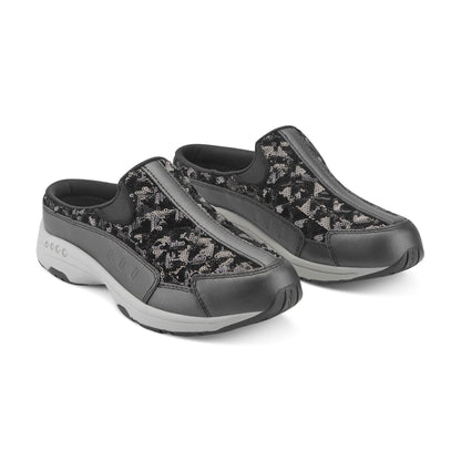 Easy Spirit Traveltime Clogs - Black Sequin