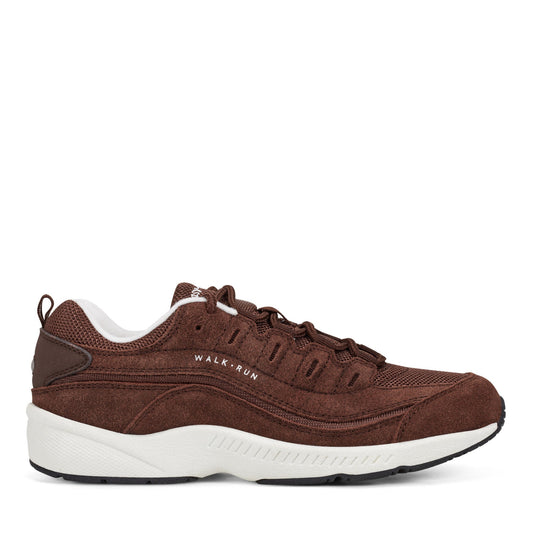 Easy Spirit Romy Walking Shoes - Chocolate Brown Suede
