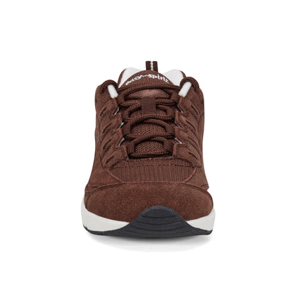 Easy Spirit Romy Walking Shoes - Chocolate Brown Suede