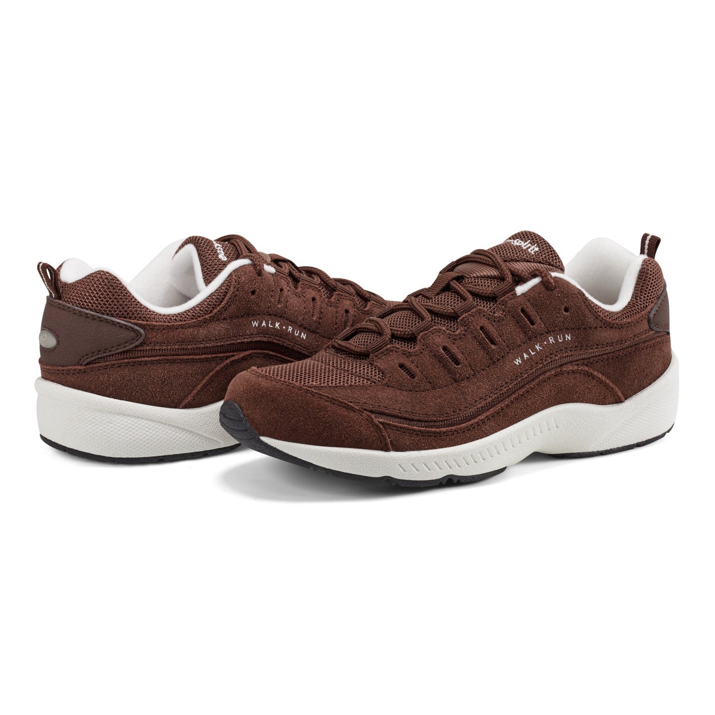 Easy Spirit Romy Walking Shoes - Chocolate Brown Suede