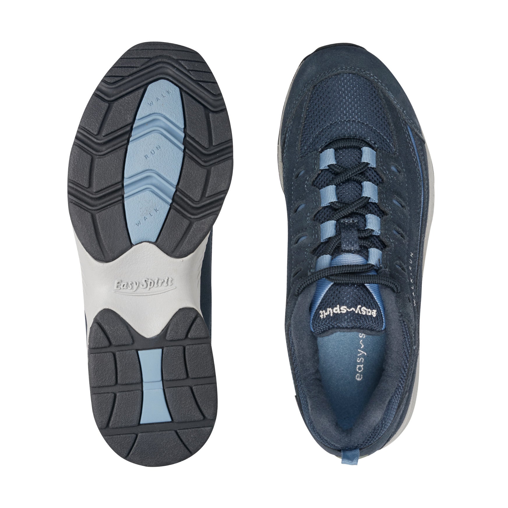 Easy Spirit Romy Walking Shoes - Blue Multi Suede
