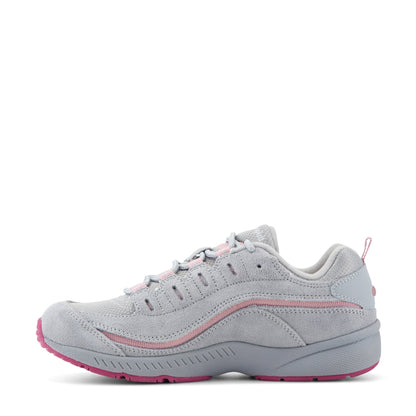 Easy Spirit Romy Walking Shoes - Grey/Pink Suede