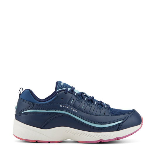 Easy Spirit Romy Walking Shoes - Navy Leather