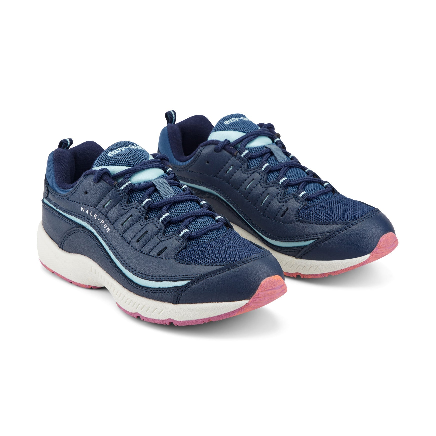 Easy Spirit Romy Walking Shoes - Navy Leather