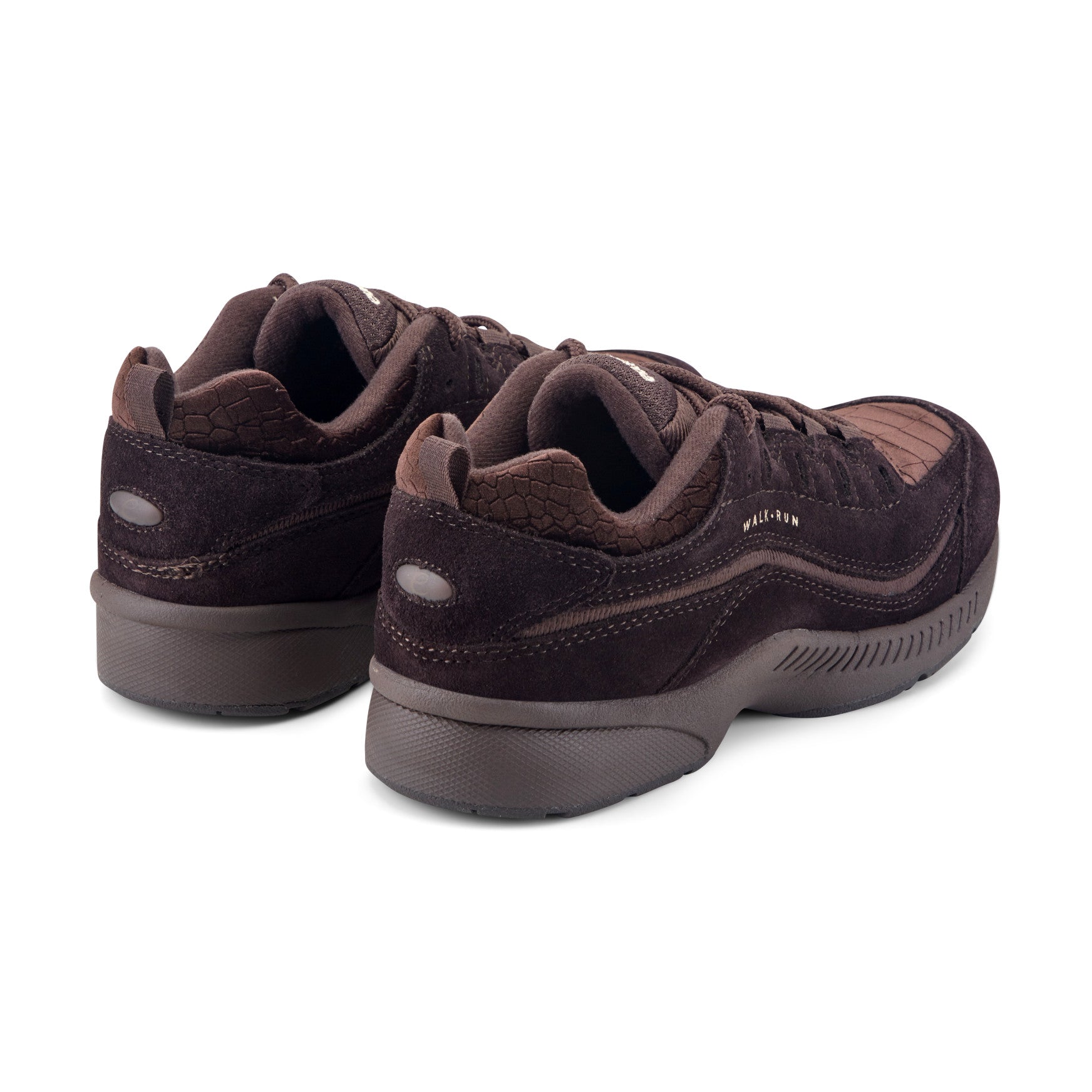 Easy Spirit Romy Walking Shoes - Dark Brown Suede