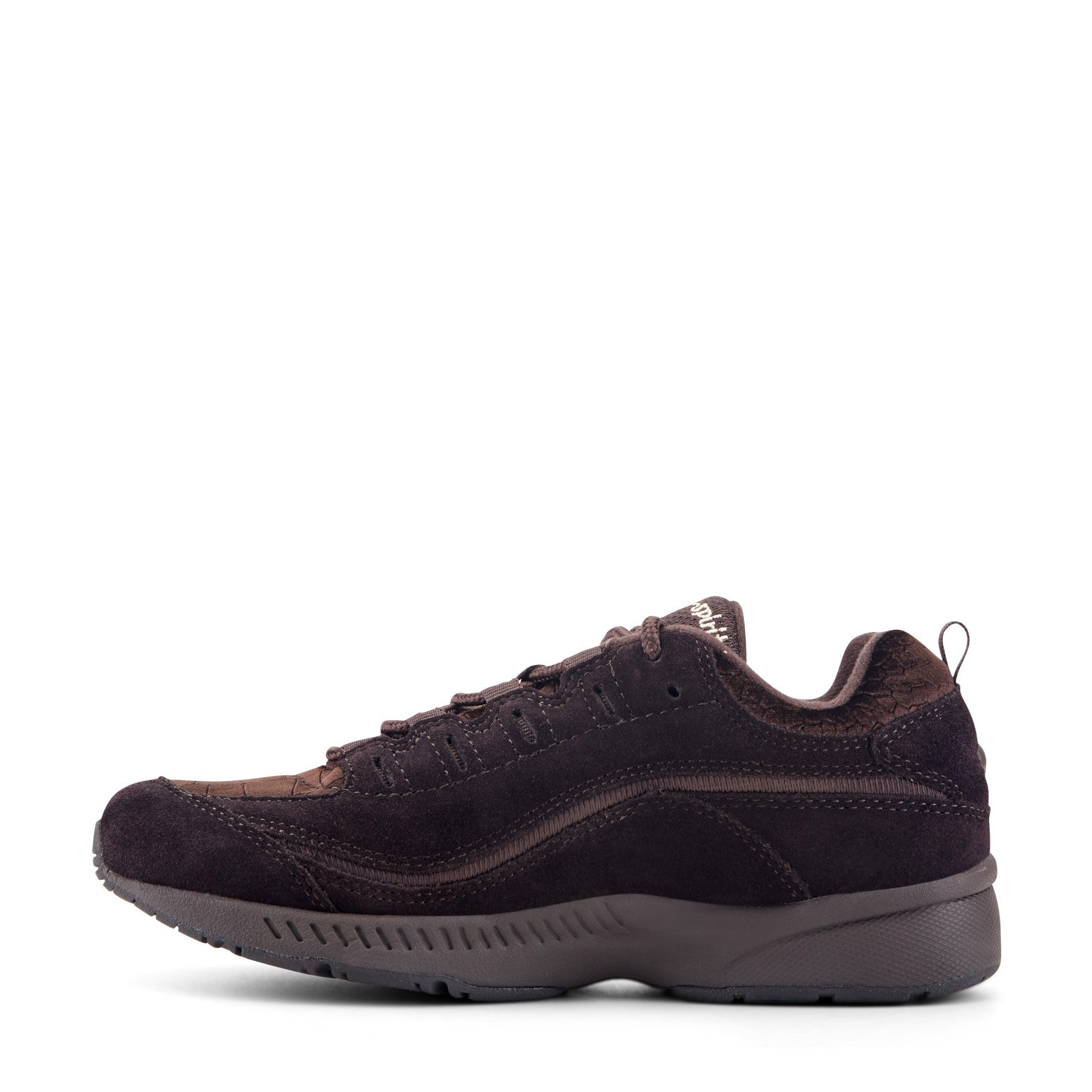 Easy Spirit Romy Walking Shoes - Dark Brown Suede