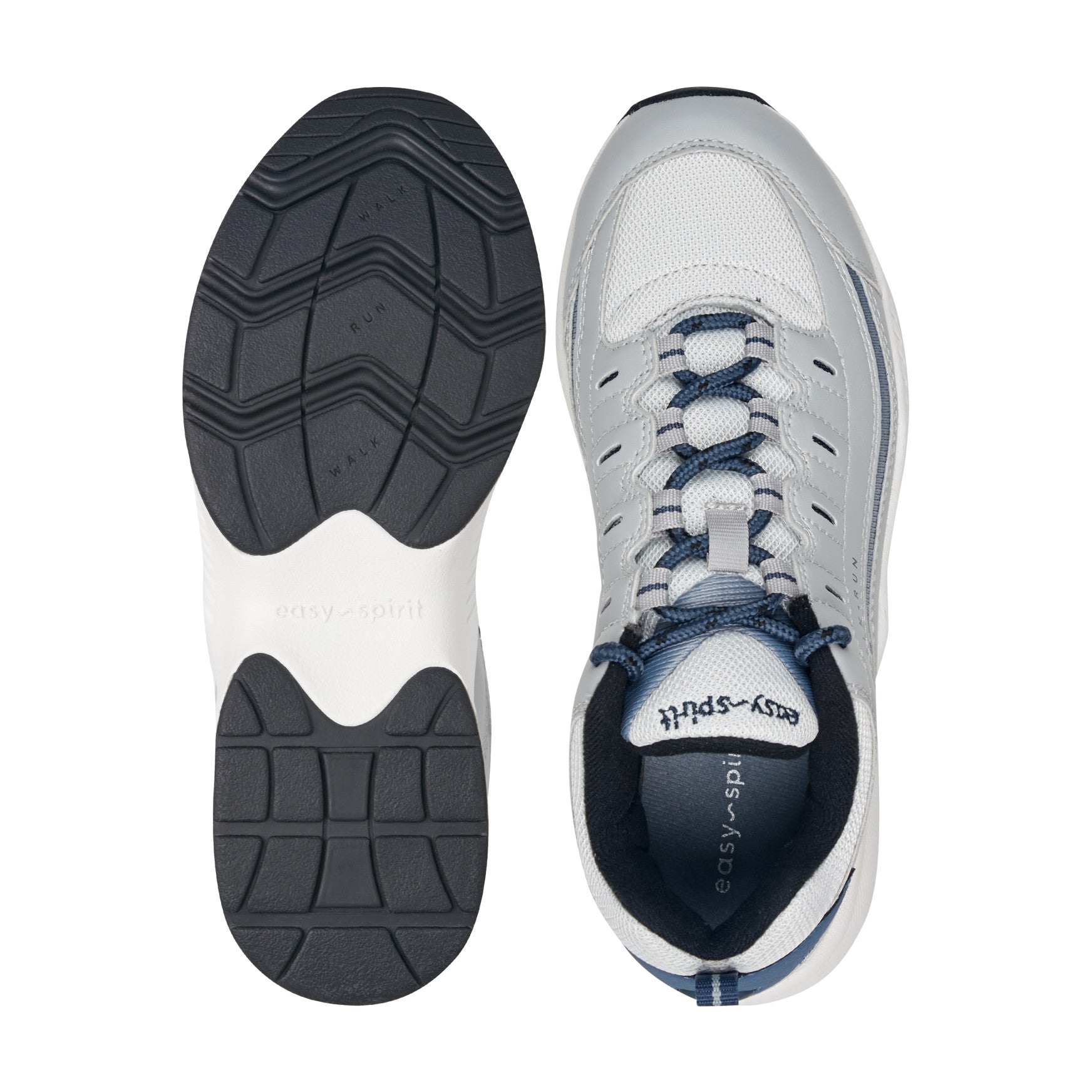Easy Spirit Romy Walking Shoes - Grey Leather